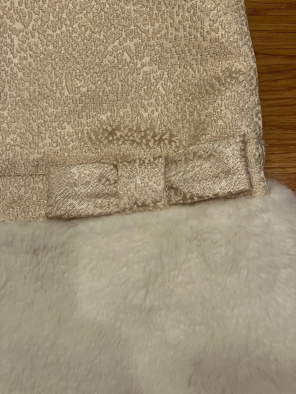 Janie and Jack Gold and Cream Sparkle Faux-Fur Holiday Dress